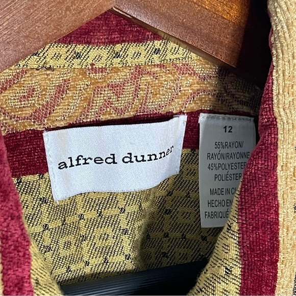 Alfred Dunner vintage tapestry multi pattern blazer jacket size 12 - Picture 6 of 12
